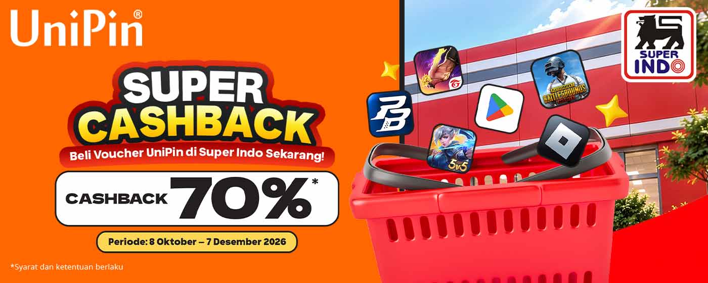 Sekarang Kamu Sudah Bisa Beli Voucher UniPin di Super Indo dan Top Up Game Hemat hingga 70%!